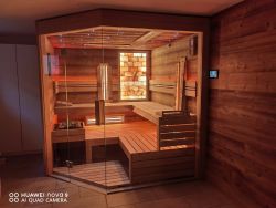 luxus bio kombi sauna eckmodell tiroler fichte  4 